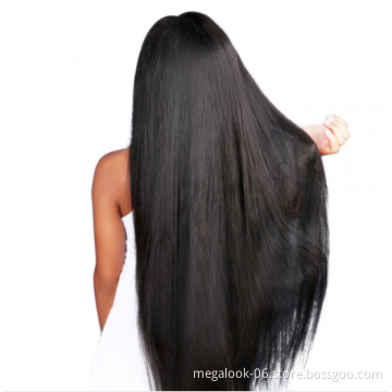 Natural Color Long Straight 13*4 HD Swiss Lace Front Hair Wig For Black Women